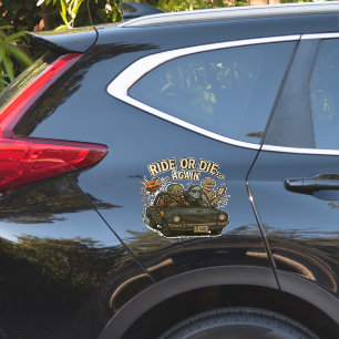 Sticker Ride Or Die Again Zombie Momie Halloween