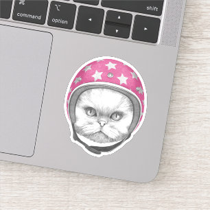 Sticker Rider en moto chats perse