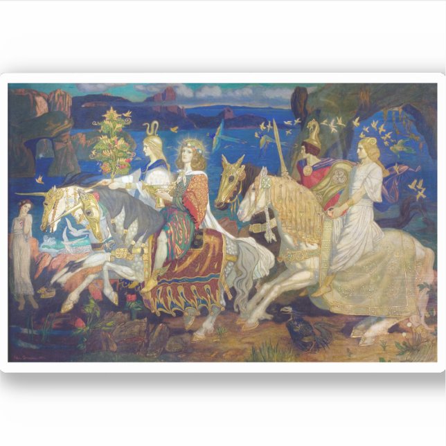 Sticker Riders of the Sidhe, c. 1911 par John Duncan (Devant)
