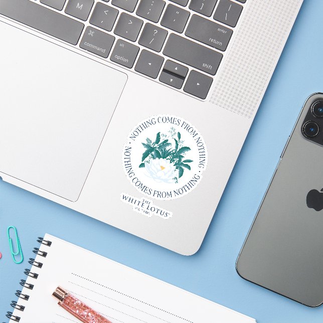 Sticker Rien Ne Vient De Rien - Le Lotus Blanc (Ordinateur portable avec iPhone)