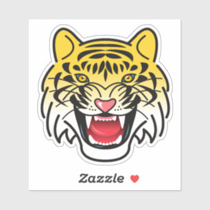 Sticker Rire Tigre Visage Artwork-21876