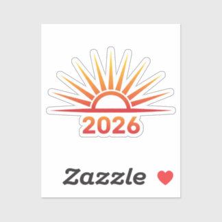 Sticker Rising Sun 'New Beginnings 2026' New Year