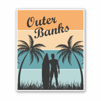 Sticker rive extérieure carolina du nord