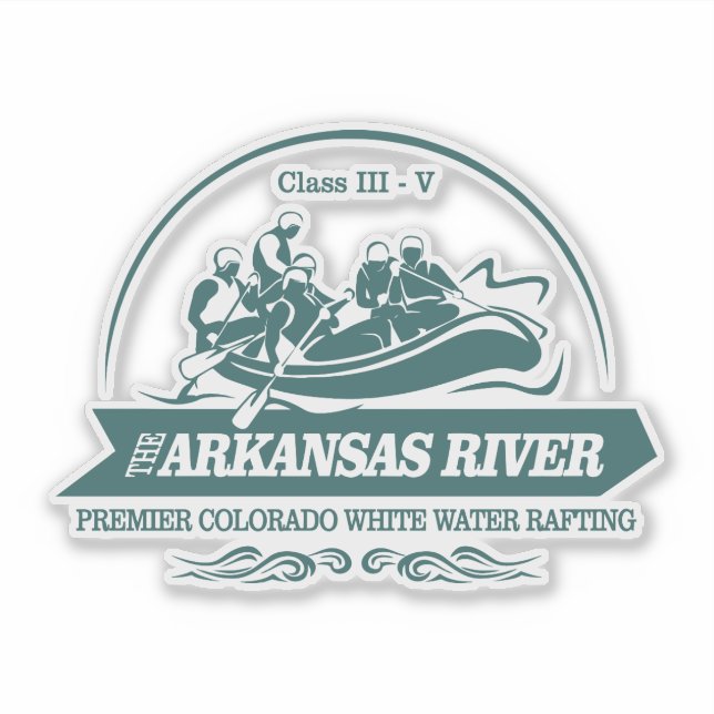 Sticker Rivière Arkansas (rafting2) (Devant)