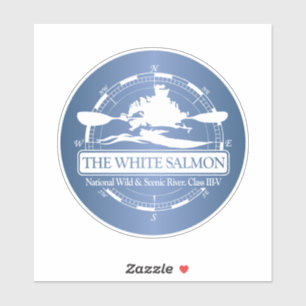 Sticker Rivière Saumon blanche (KC2)
