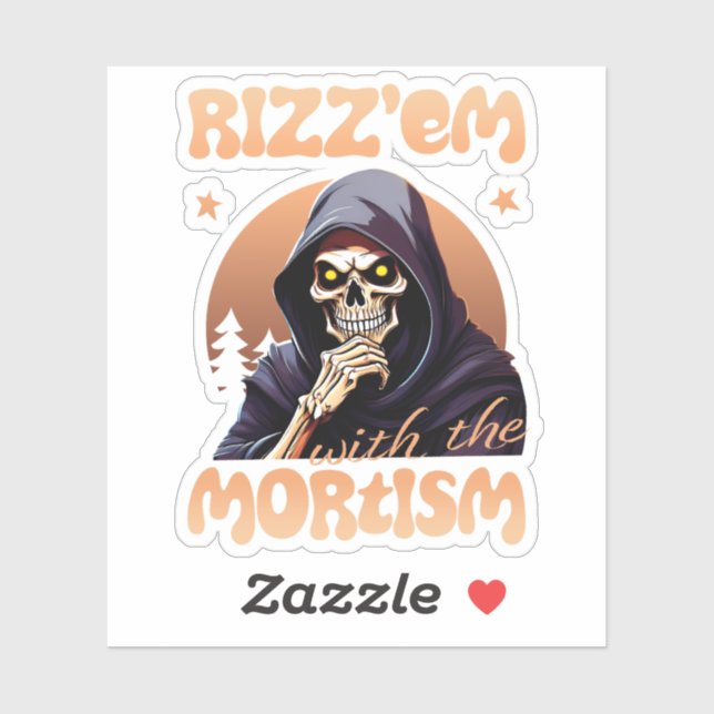 Sticker Rizz’em Avec Le Mortisme (Feuille)
