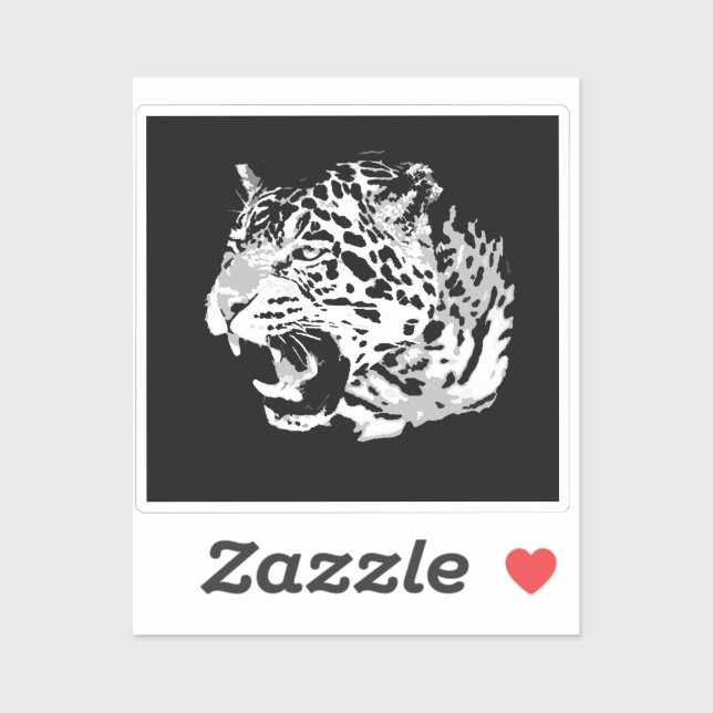 Sticker Roaring Jaguar (Feuille)
