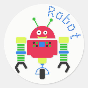 Sticker Robot Cartoon