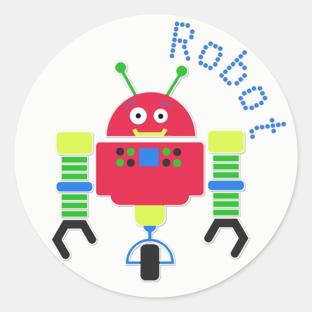 Sticker Robot Cartoon (Devant)
