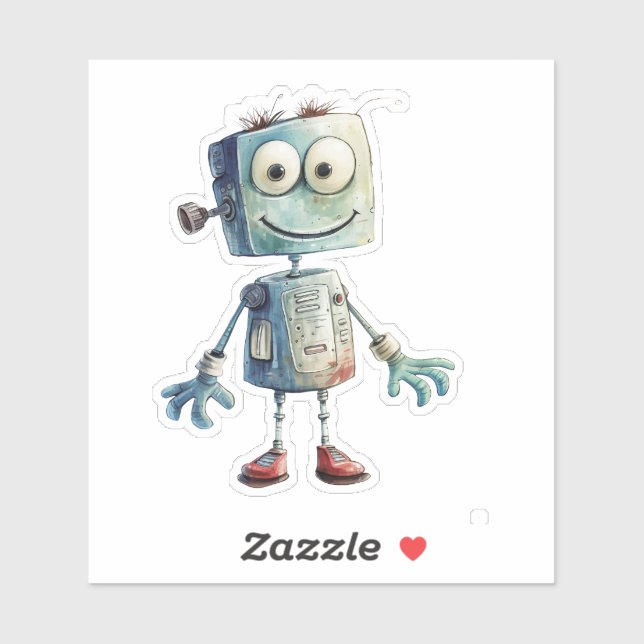 Sticker Robots dangereux (conception n° 9) (Feuille)