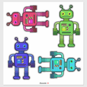 Sticker Robots lunaires mignonnes pour les enfants