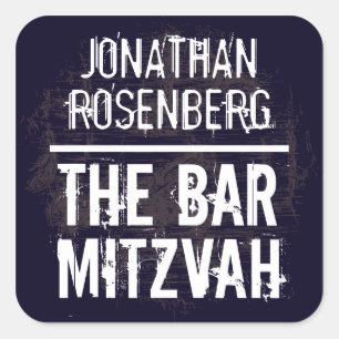 Sticker Rock Band Bar Mitzvah en noir