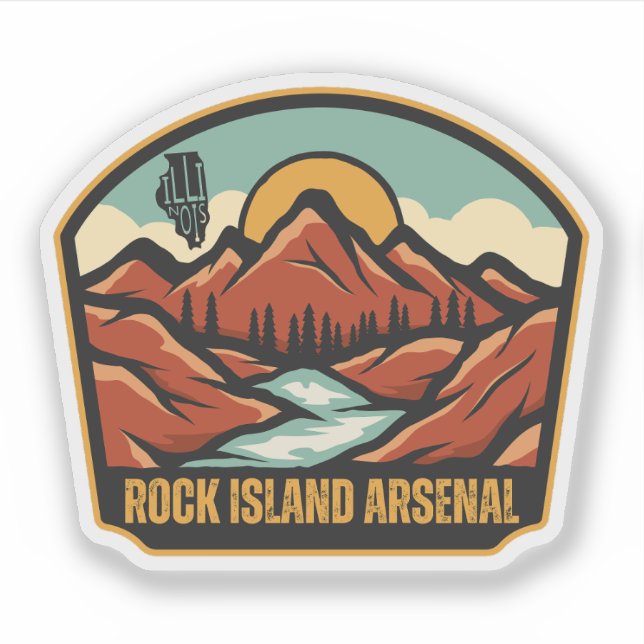 Sticker Rock Island Arsenal, Illinois (Devant)
