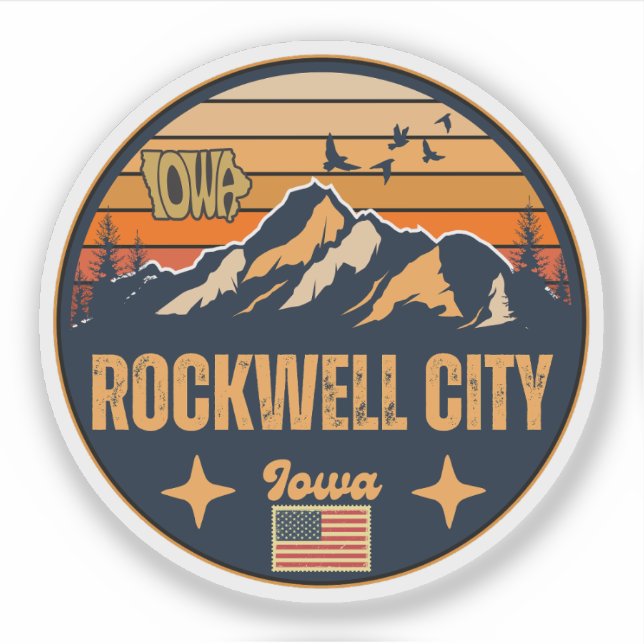 Sticker Rockwell City, Iowa (Devant)