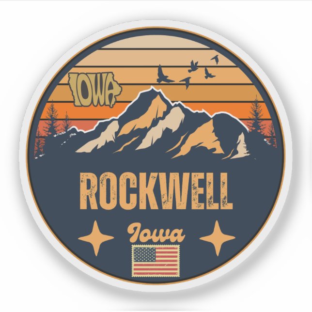 Sticker Rockwell, Iowa (Devant)