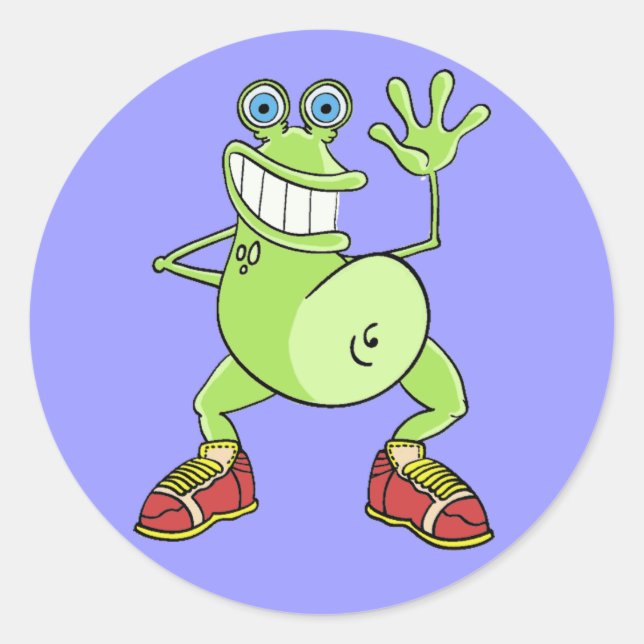 sticker rodent "cartoon" funny frog (Front)