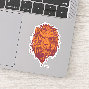 Sticker Roi Lion  Dessin de tête de voiture