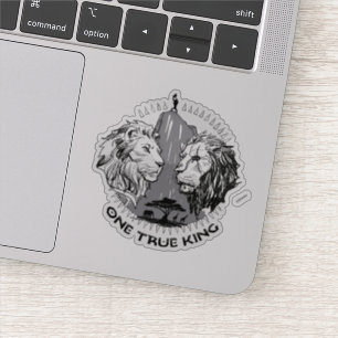 Sticker Roi Lion  "One True King" Simba & Scar Sketch