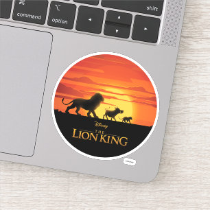 Sticker Roi Lion  Simba, Pumbaa et Timon Silhouette