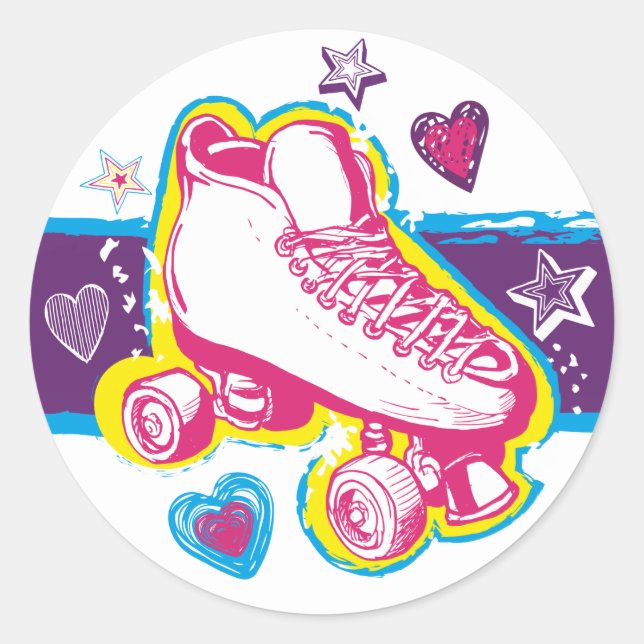 Sticker Roller Skate Roller Roller (Devant)