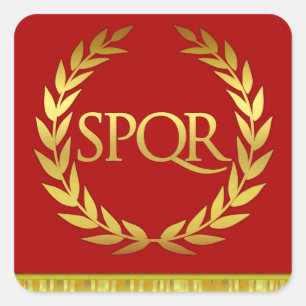 Sticker romain Carré SPQR