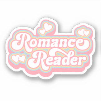 Sticker Romance Reader Pastel Retro Book Lover Citation
