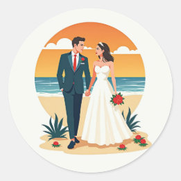 Sticker Romance Sunset Beach