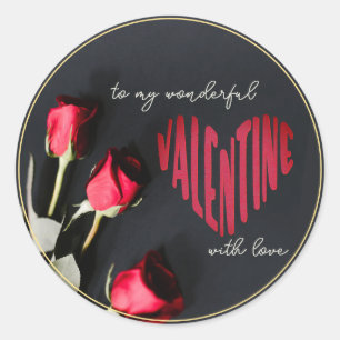 Sticker romantique éditable Valentine Coeur Rose