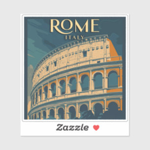 Sticker Rome Italie Colisée Vintage