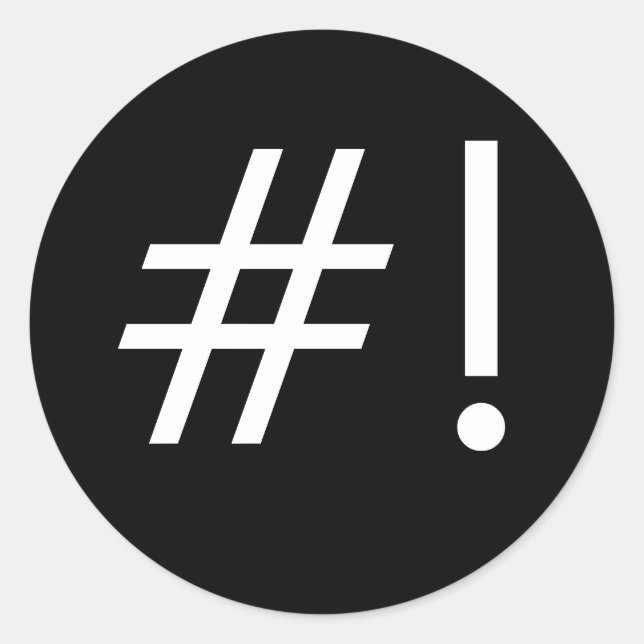 STICKER ROND # ! (Devant)