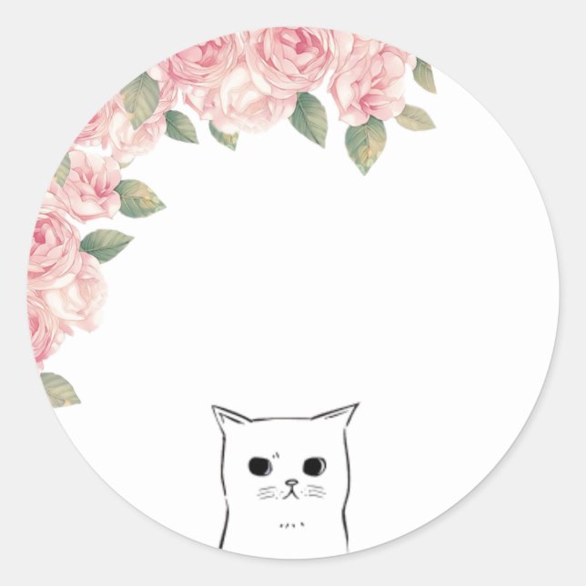 Sticker Rond С chat (Devant)