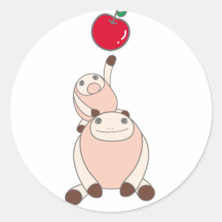 STICKER ROND なまけたろうステッカー　はな