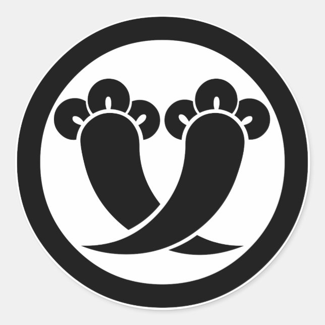 STICKER ROND 丸に違い丁子 (Devant)