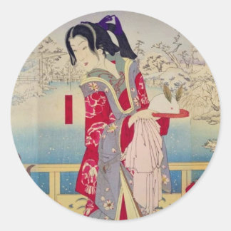 STICKER ROND 冬 根津庄やしき大松楼