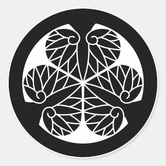 STICKER ROND 徳川葵（１３蕊） (Devant)