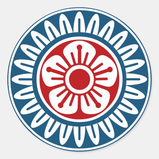 STICKER ROND 麻雀牌 1筒 イーピン_ロゴのみ-01 (Devant)