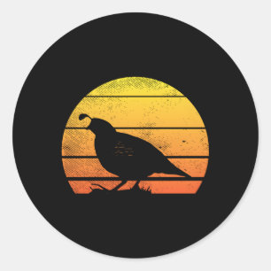 Sticker Rond 015719 Chasse aux faisans d'oiseaux de caille Chas