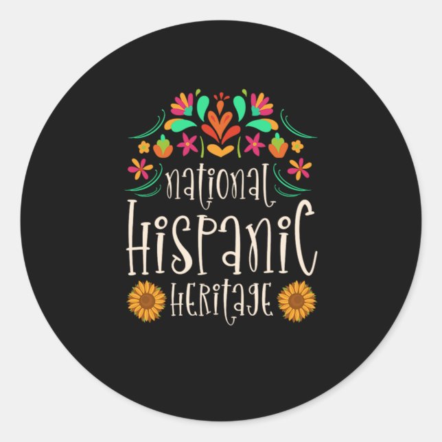 Sticker Rond 03.Patrimoine national hispanique Mois tous les pa (Devant)