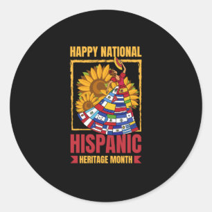 Sticker Rond 08.Patrimoine national hispanique Mois tous les pa