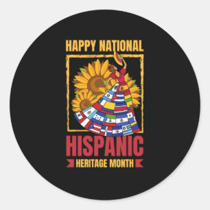 Sticker Rond 08.Patrimoine national hispanique Mois tous les pa