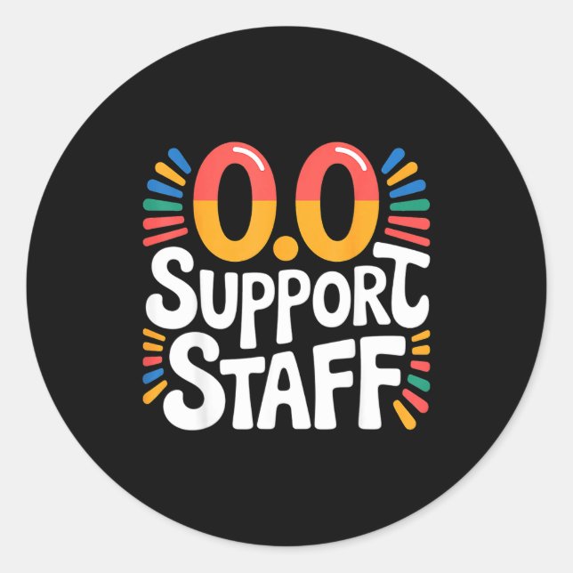 Sticker Rond 0.0 Suprt Staff Marathon Cheer Squad -  (Devant)