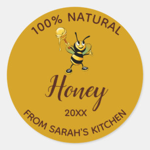 Sticker Rond 100% de miel naturel modifiable