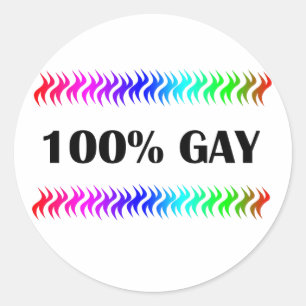 Sticker Rond 100% gay