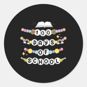 Sticker Rond 100 Jours D'Amitié Scolaire Bracelet Smarter Mil