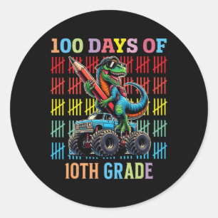 Sticker Rond 100 Jours De Camion Monster 100E Jour De Scho