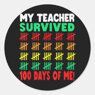 Sticker Rond 100 Jours de l'école Tee Kids 100e Jour de l'école