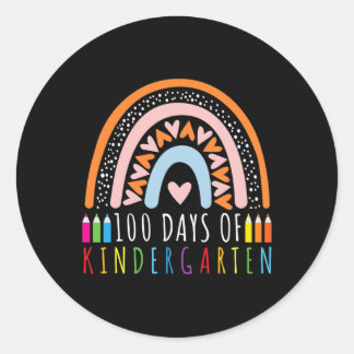 Sticker Rond 100 Jours De Maternelle 100E Jour D'École Pour La