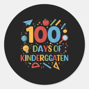 Sticker Rond 100 Jours De Maternelle 100E Jours De