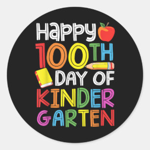 Sticker Rond 100 Jours De Maternelle Enseignant Enfants 100E Jo
