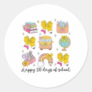 Sticker Rond 100 Jours D'École Bruh Enseignants École Enfants G